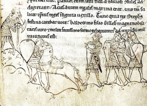 Battle of Lincoln (1141). (British Library, Arundel 48 f. 168v)