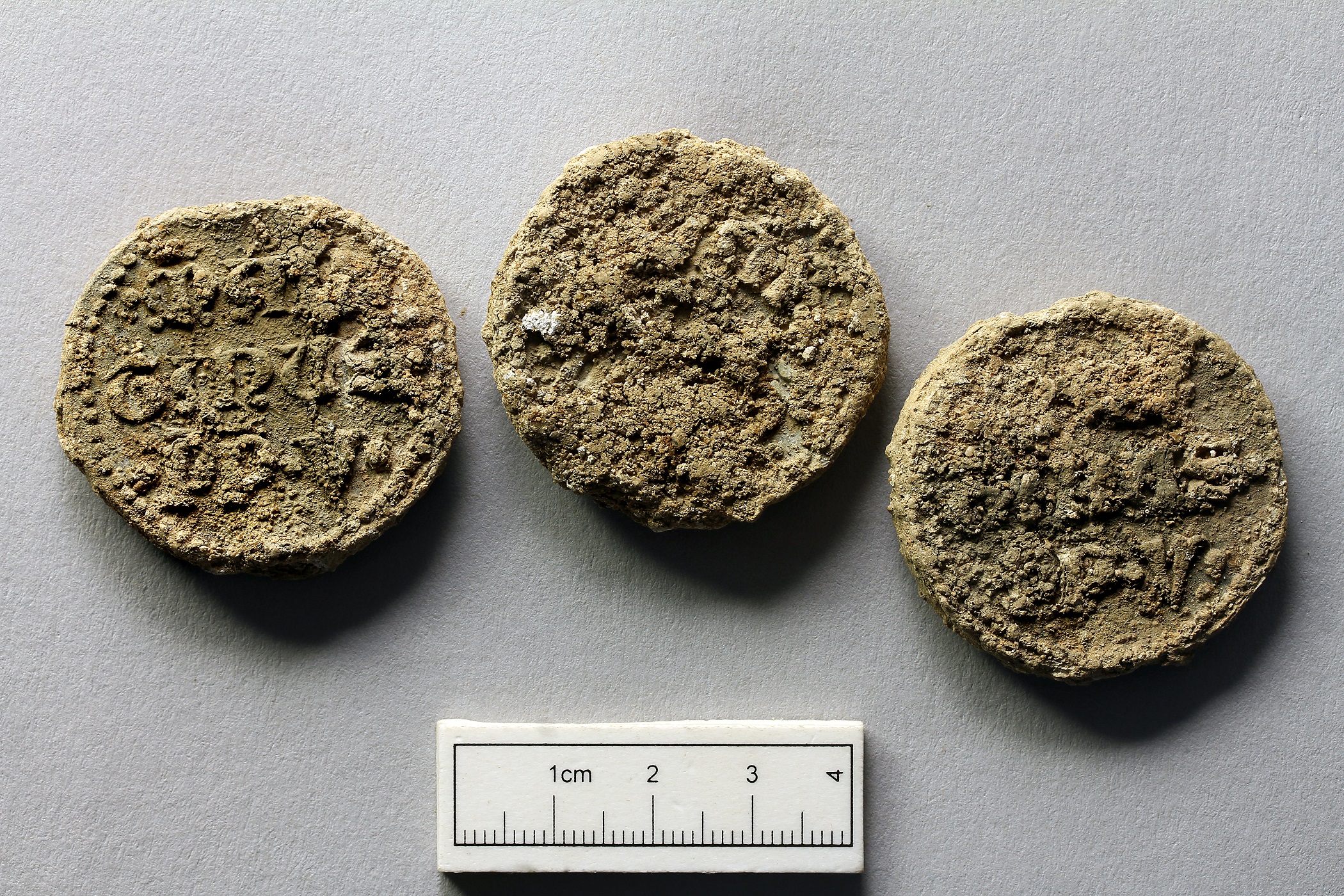 Papal Bulls, Abbot Wheathampstead Burial Site / Image courtesy of Canterbury Archaeological Trust
