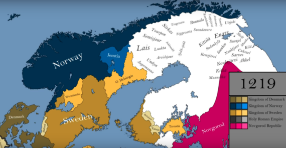 How the borders of Scandinavia changed in the Middle Ages ...